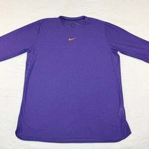 Nike Men's Dri-FIT Purple/Gold Swoosh Long-Sleeve performance T-Shirt